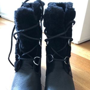 SOREL Joan of Arctic shearling wedge 8.5
